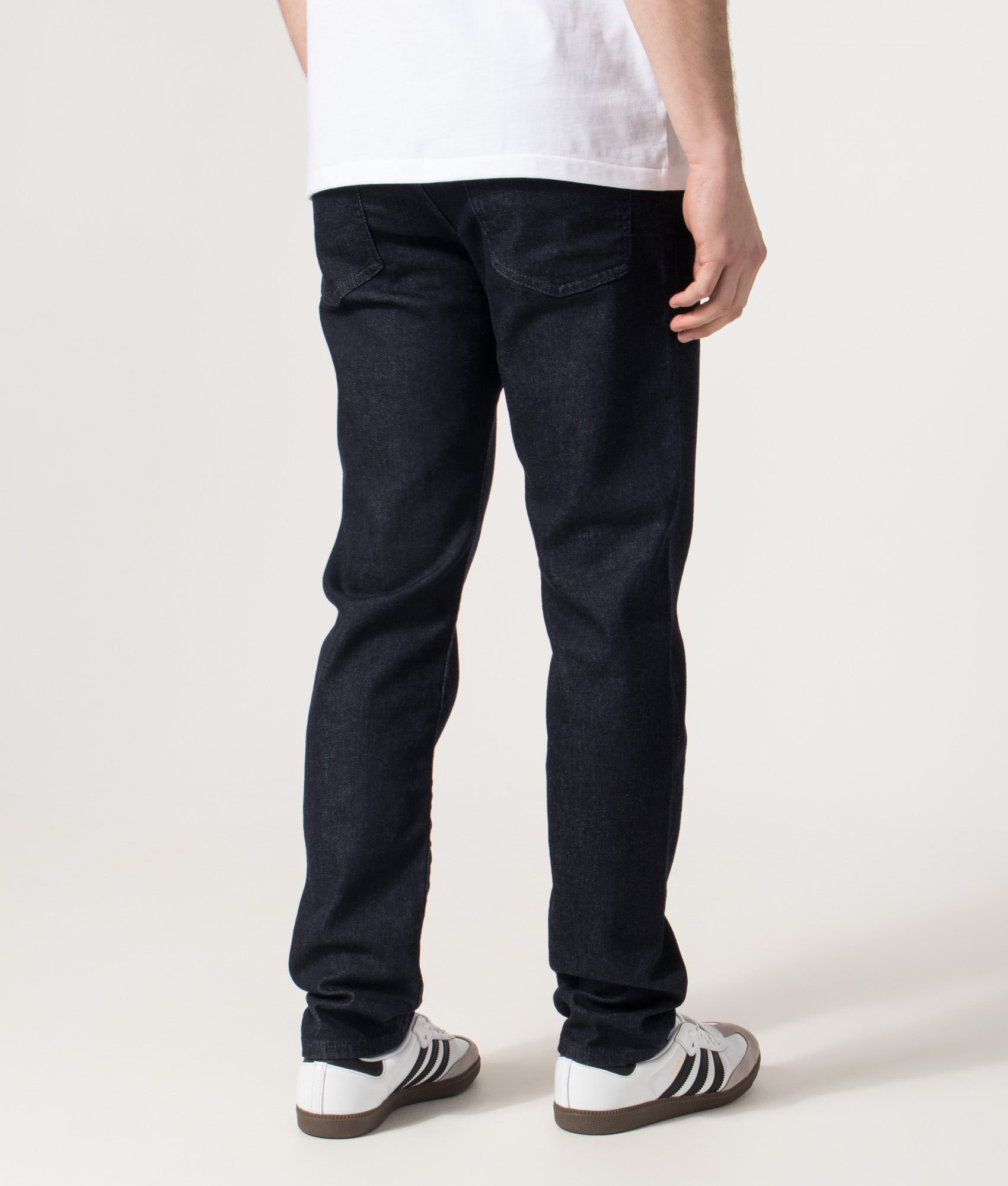 Regular Fit Maine Comfort Stretch BC-C Jeans in Deep Indigo | EQVVS | Back angle model shot 