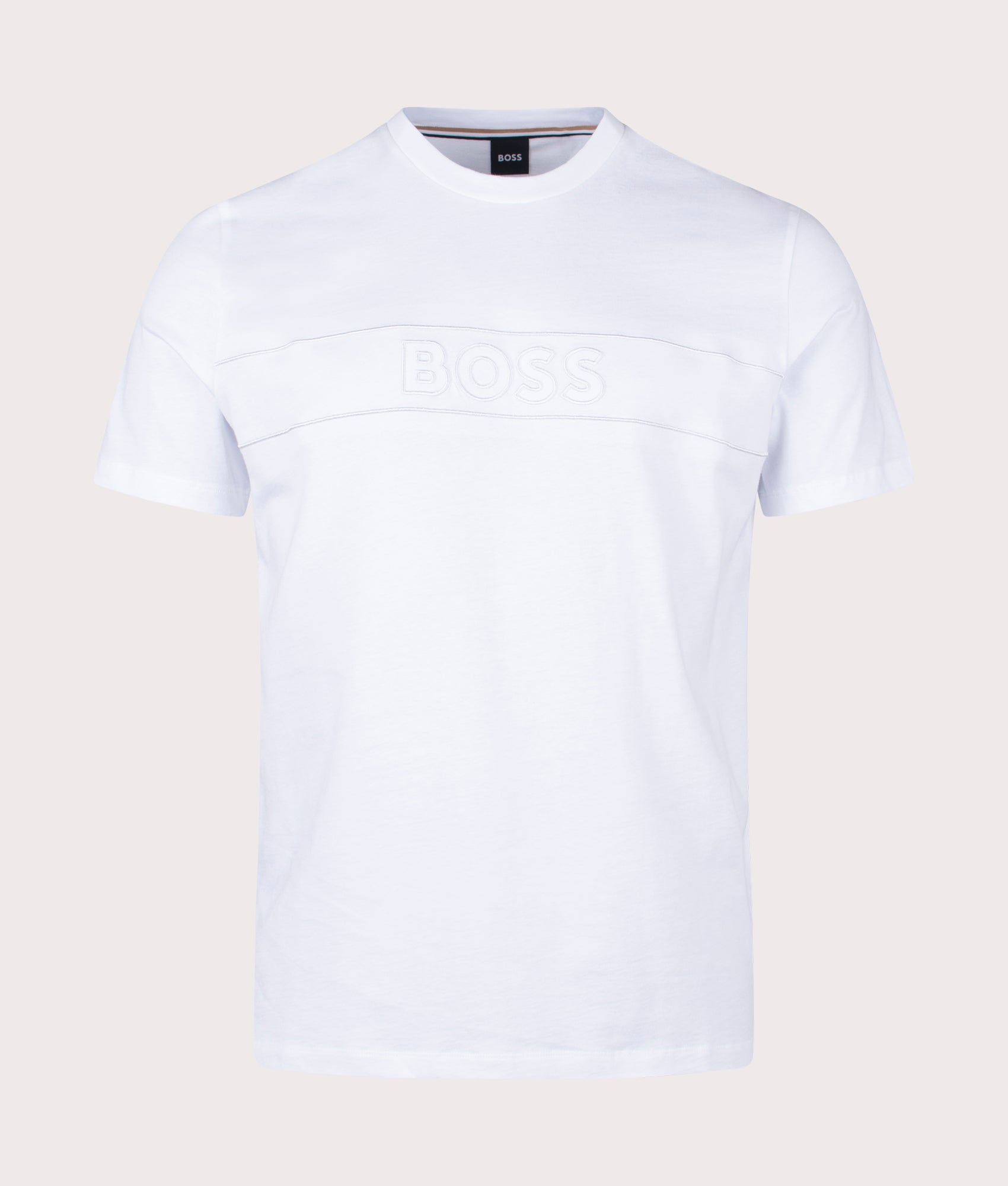 BOSS Fashion T-Shirt in White Front Shot EQVVS 
