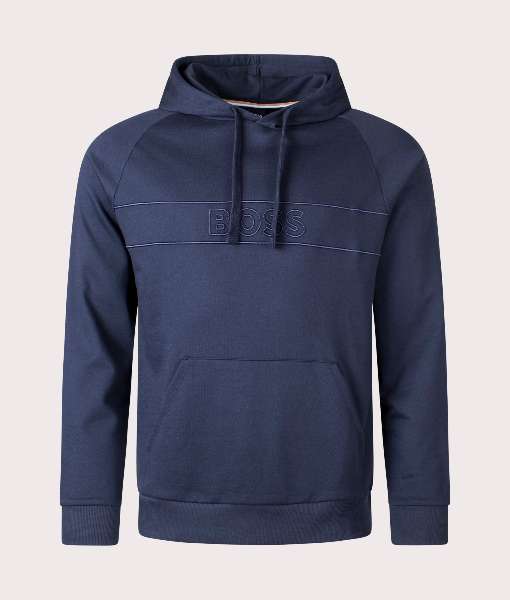 BOSS Fashion Hoodie in Dark Blue front shot at EQVVS