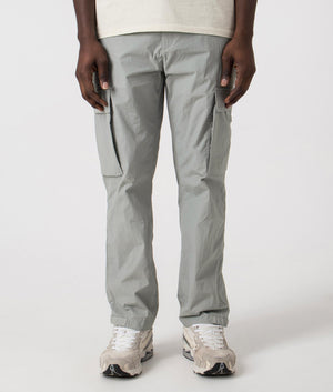 Gero241 Cargo Pants in Medium Grey by Hugo. EQVVS Front Angle Shot.