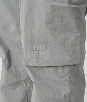 Gero241 Cargo Pants in Medium Grey by Hugo. EQVVS Detail Shot.