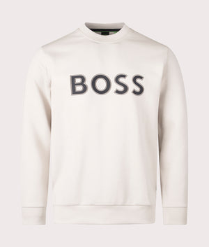 BOSS Salbo Sweatshirt Beige Front shot EQVVS