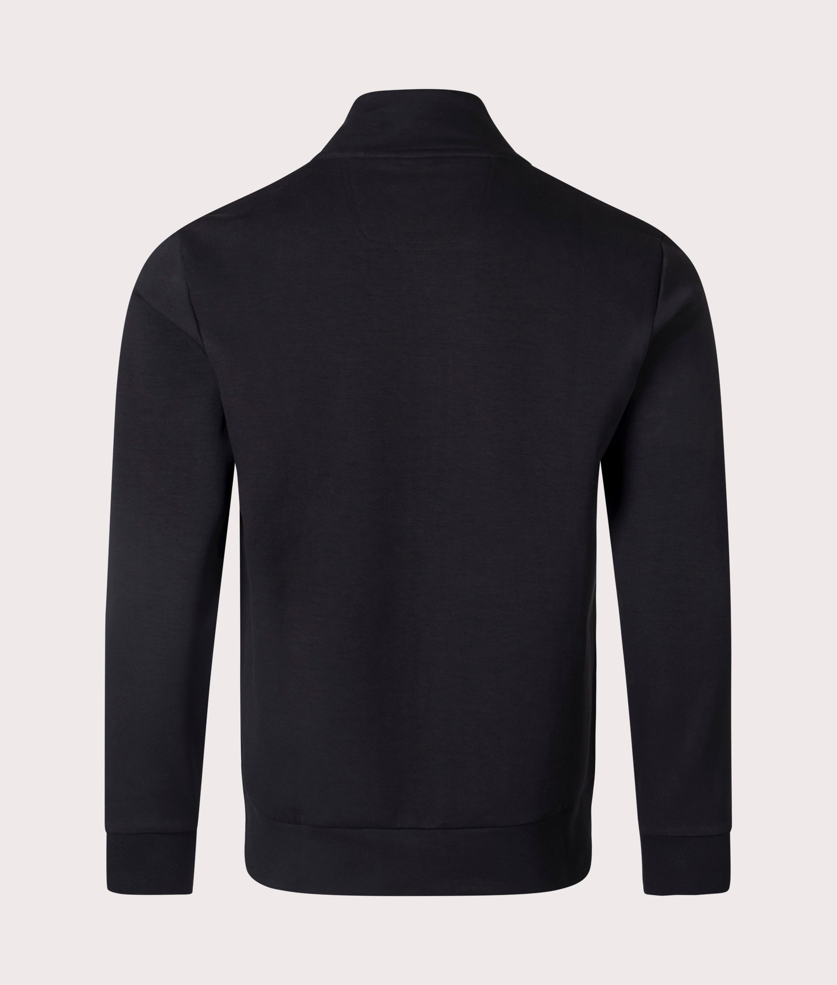 BOSS Skaz Track Top in Black at EQVVS. Back Shot.
