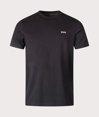 Crew Neck Tee T-Shirt: 001 Black 