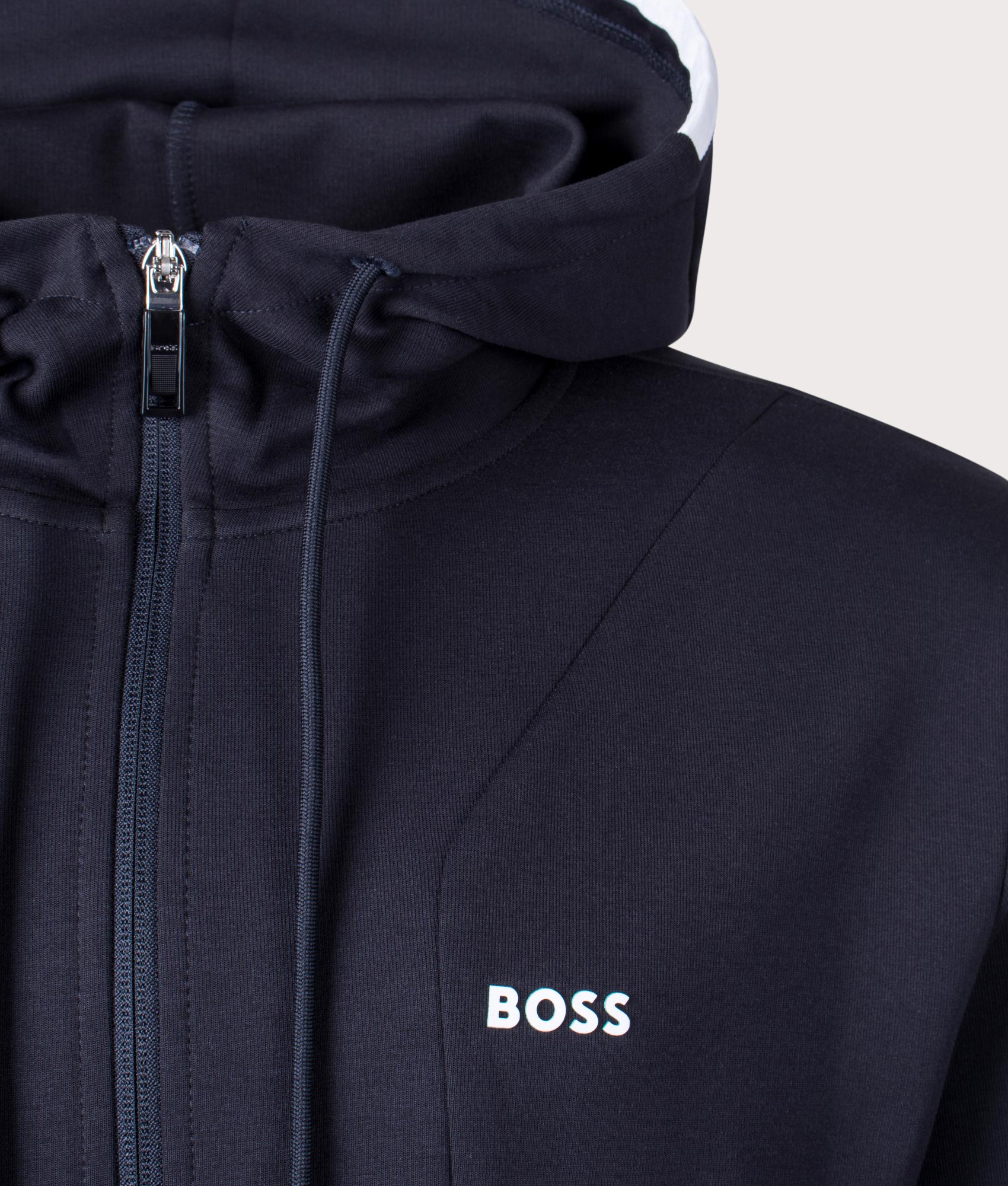 Saggy Zip Through Hoodie Dark Blue - BOSS - EQVVS