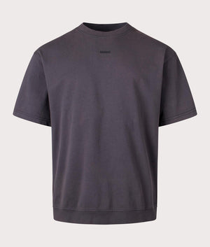 HUGO Oversized Dandalor T-Shirt in Black Front Shot at EQVVS