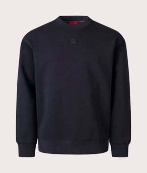 Relaxed Fit Dettil Sweatshirt in Black | HUGO | EQVVS front shot