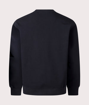 Relaxed Fit Dettil Sweatshirt in Black | HUGO | EQVVS back shot