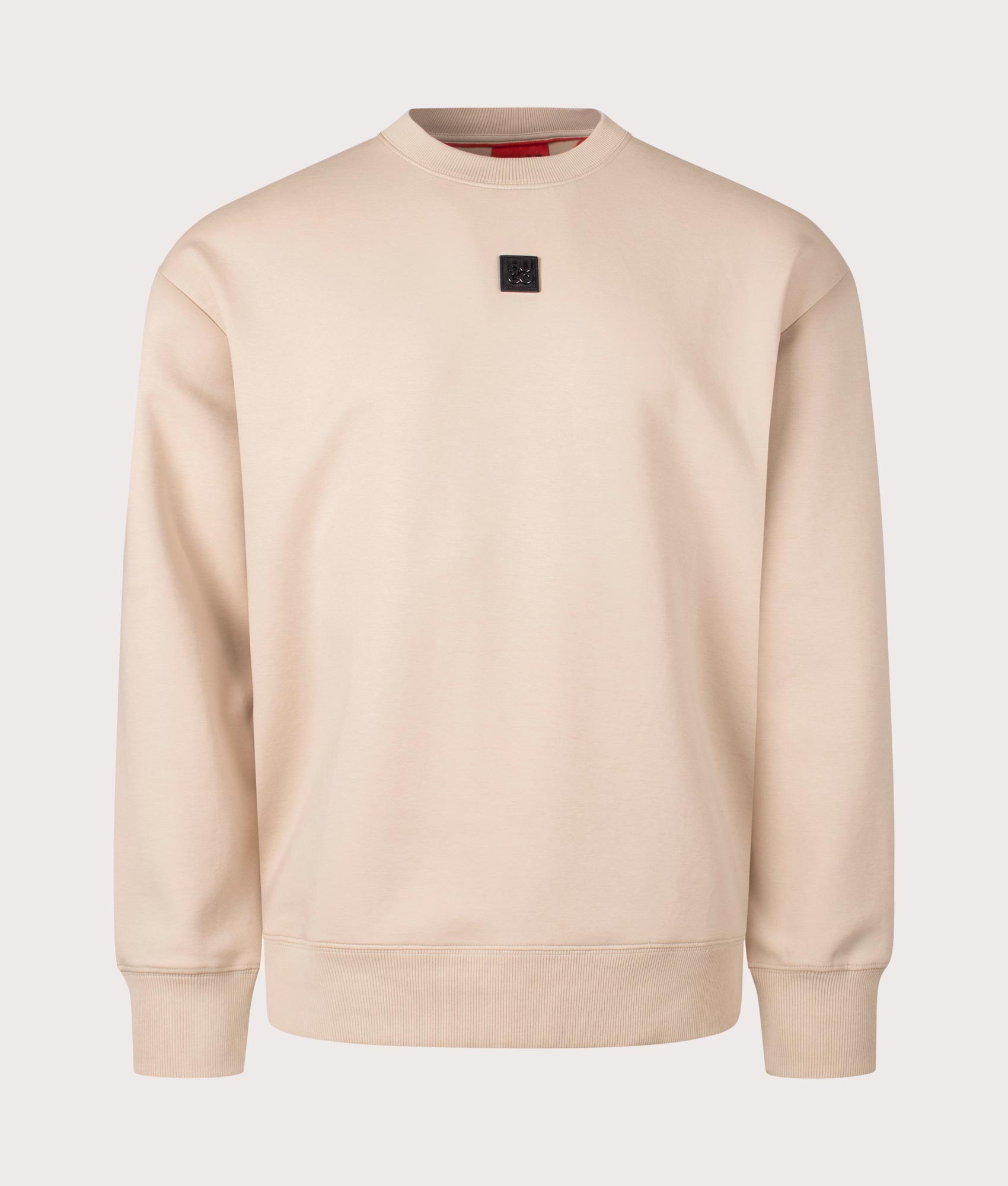 Relaxed Fit Dettil Sweatshirt in Medium Beige | HUGO | EQVVS front shot