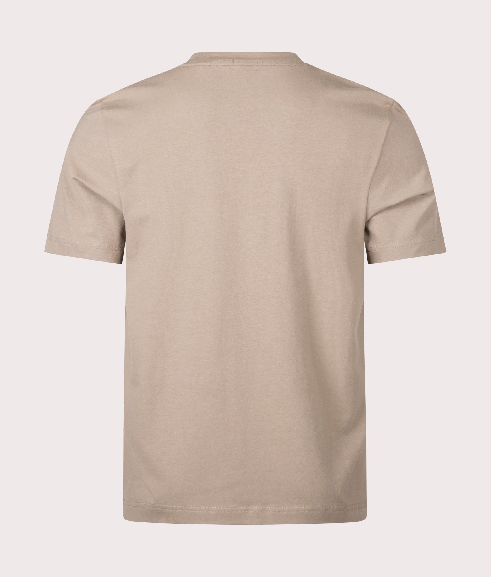 BOSS Relaxed Fit Tchup T-Shirt in Open Brown Back Shot at EQVVS