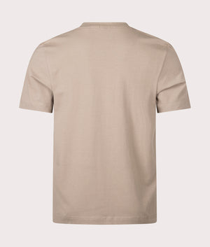 BOSS Relaxed Fit Tchup T-Shirt in Open Brown Back Shot at EQVVS