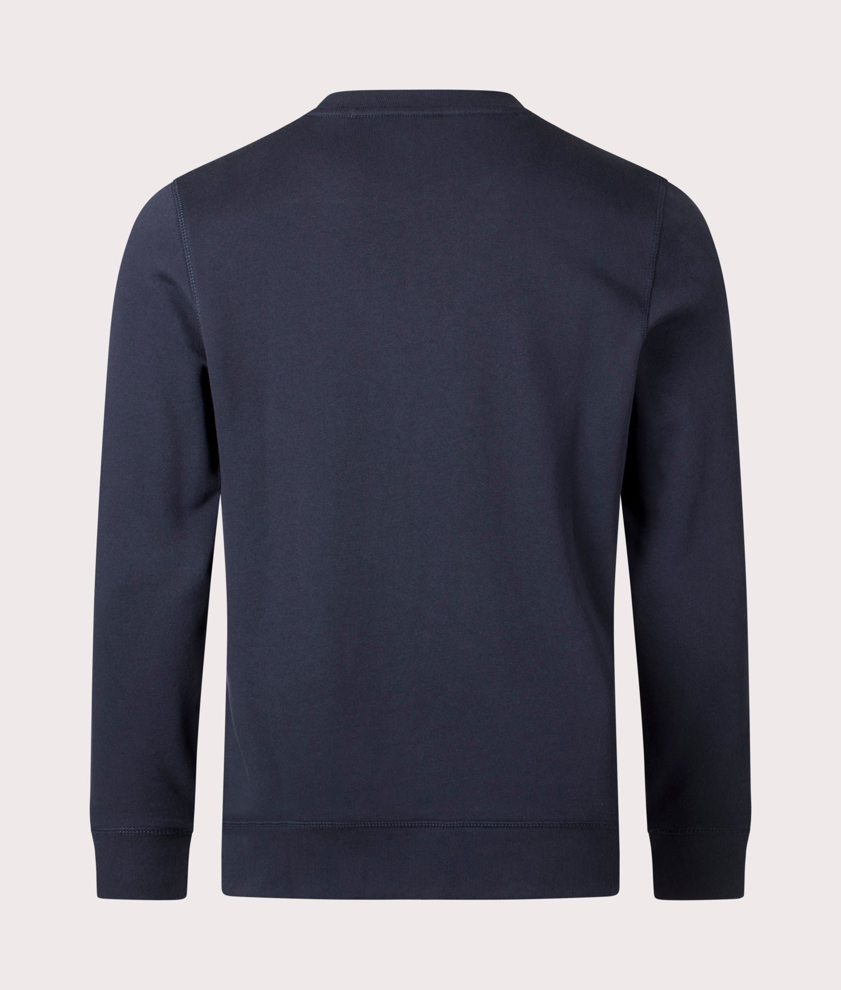 BOSS Relaxed Fit Westart Sweatshirt in Dark Blue at EQVVS Menswear. Back shot.