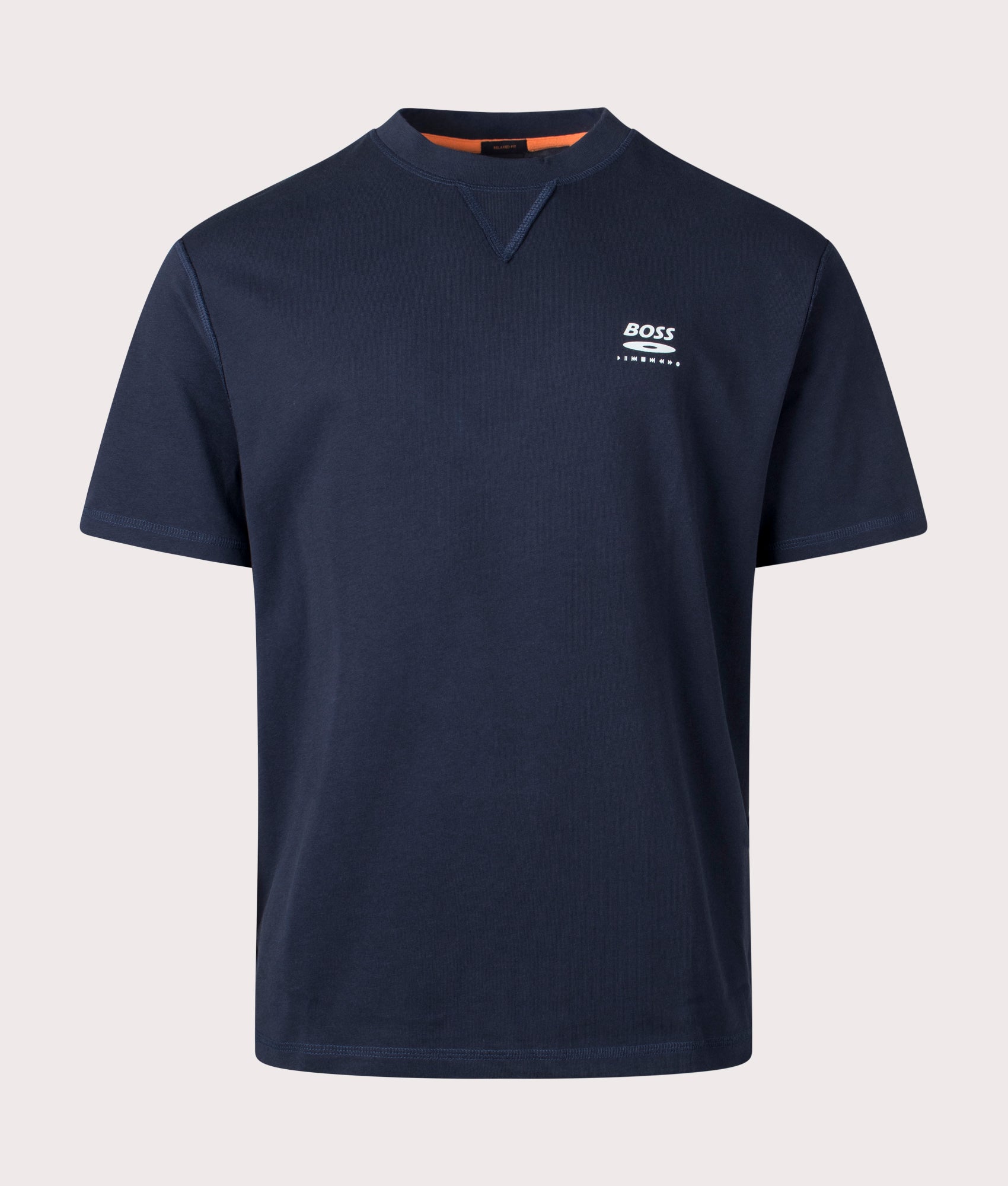 Oversized Tee Music Y2K T-Shirt Dark Blue | BOSS | EQVVS