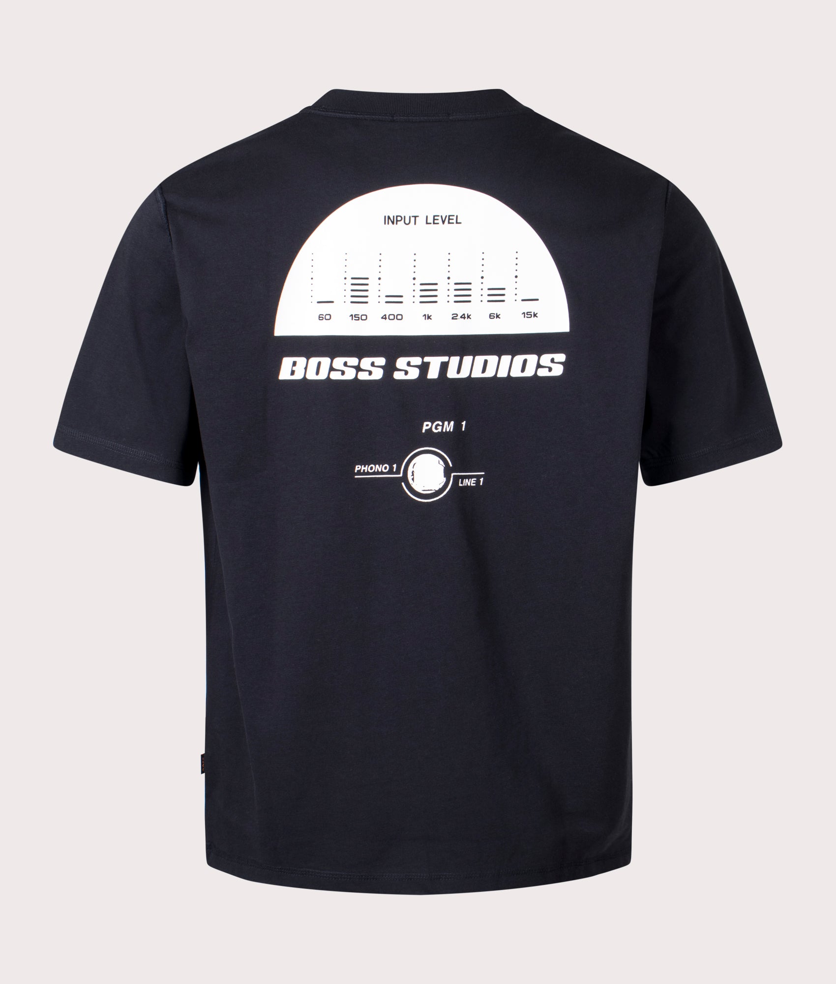 HUGO Oversized TeeMusicY2K T-Shirt in Black with Back Print Back Shot at EQVVS