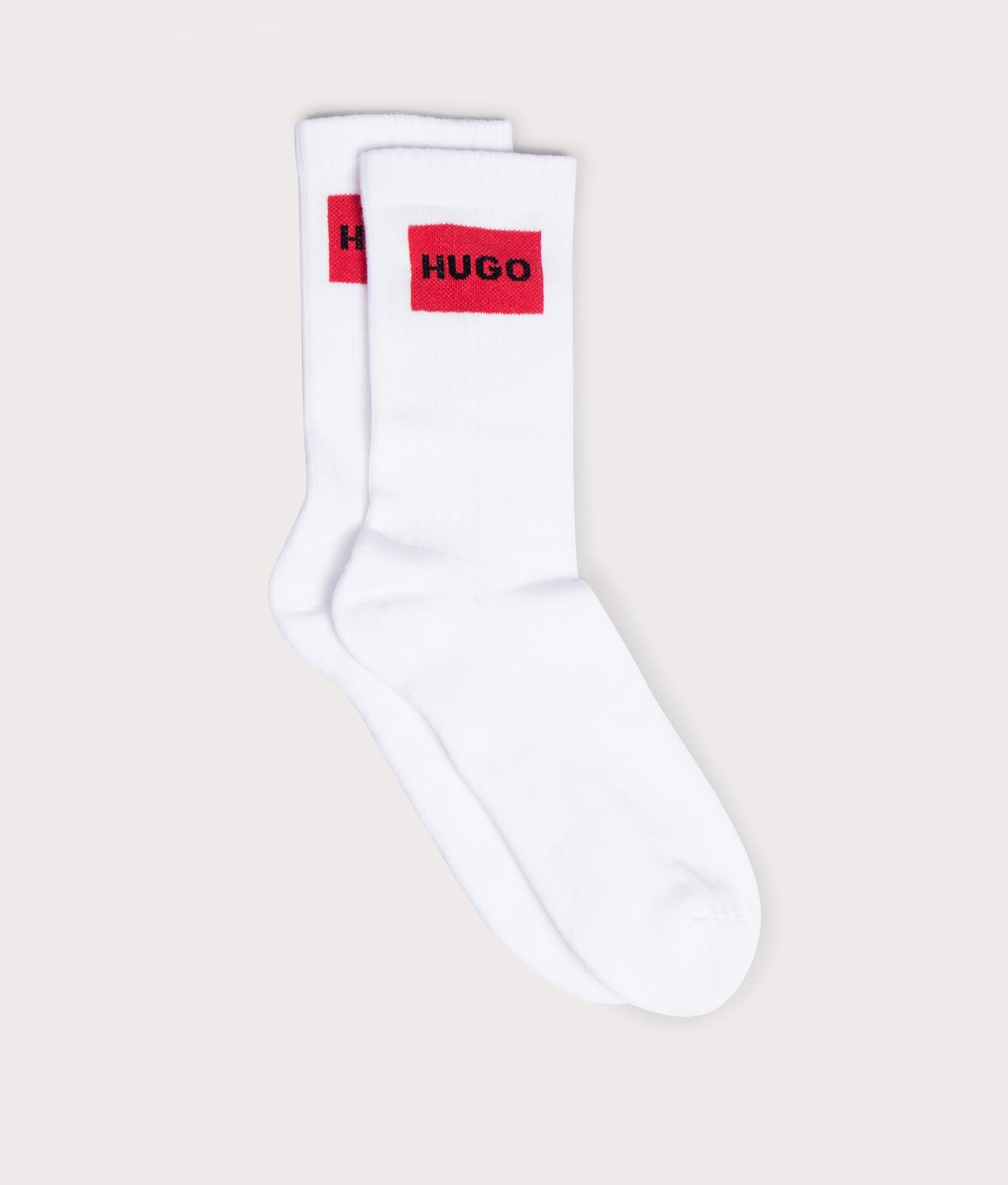 Two-Pack-of-Quarter-Length-Ribbed-Label-Socks-White-HUGO-EQVVS