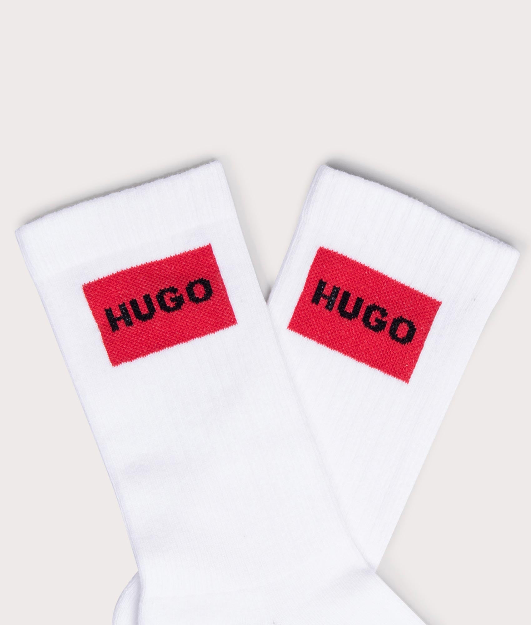 Two-Pack-of-Quarter-Length-Ribbed-Label-Socks-White-HUGO-EQVVS