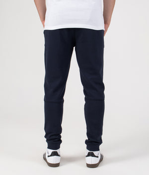 Regular Fit Sestart Joggers in Dark Blue | 100% Cotton | BOSS | EQVVS | Back model shot 