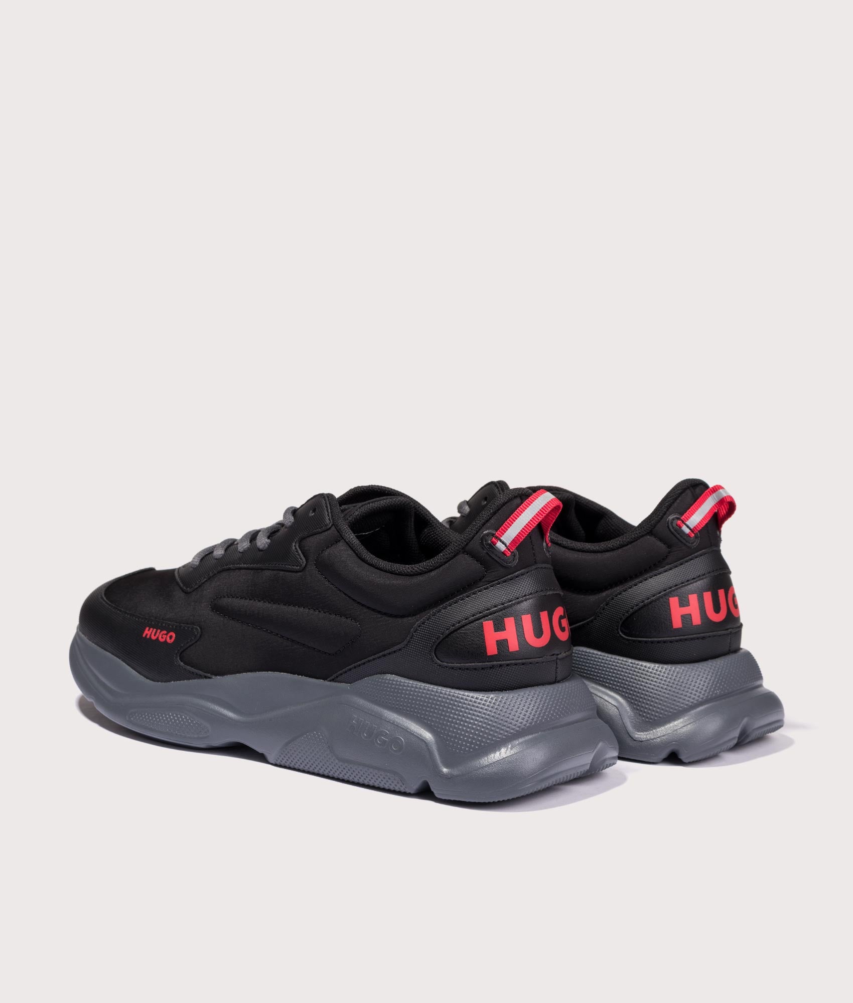 HUGO Leon Runn Nypu Trainers in Charcoal Back Shot EQVVS
