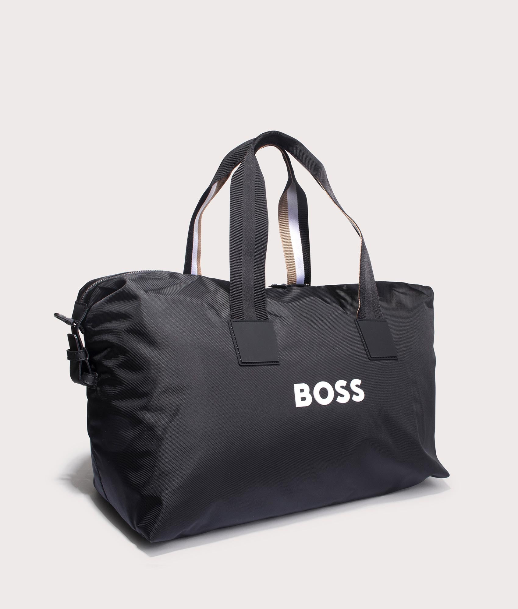 BOSS Catch 3.0 Holdall Bag in Black. At EQVVS Menswear. Front angle shot