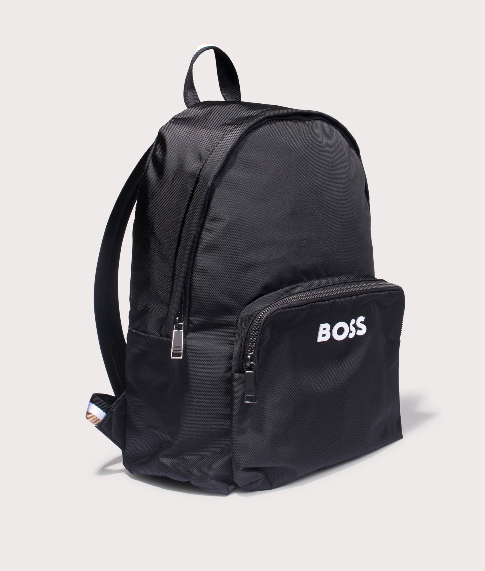 BOSS Catch 3.0 Backpack in Black. At EQVVS Menswear. Back angle shot
