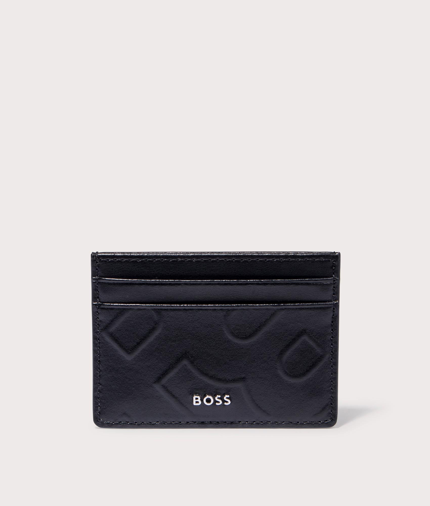 BOSS Embossed Card Case & Wallet Gift Set Black Inside EQVVS