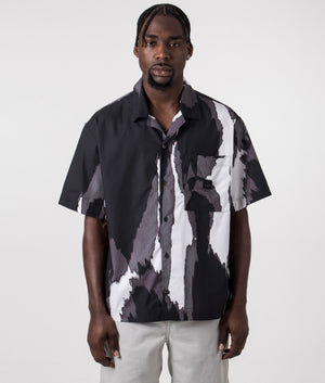 Egeeno Short Sleeve Shirt in Open Miscellaneous by Hugo. EQVVS Front Angle Shot.