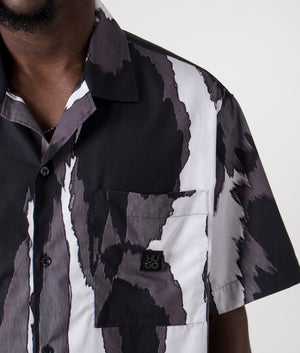 Egeeno Short Sleeve Shirt in Open Miscellaneous by Hugo. EQVVS Detail Shot.