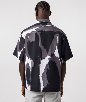 Egeeno Short Sleeve Shirt in Open Miscellaneous by Hugo. EQVVS Back Angle Shot.