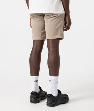 Slim Fit Chino Shorts in Open Brown by Boss. EQVVS Back Angle Shot