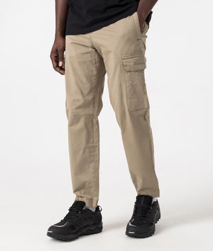 Sisla 6 Cargo Pants in Open Brown by Boss. EQVVS Side Angle Shot.