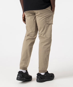 Sisla 6 Cargo Pants in Open Brown by Boss. EQVVS Back Angle Shot.