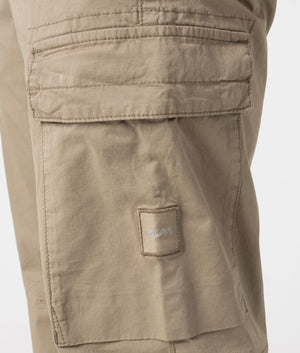 Sisla 6 Cargo Pants in Open Brown by Boss. EQVVS Detail Shot.