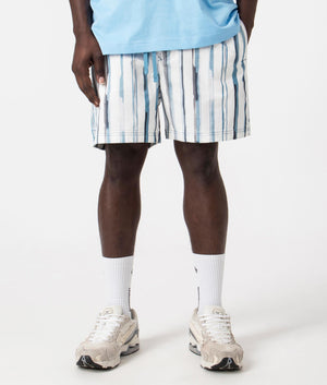 BOSS Sandrew 3 Shorts with Blue Stripes Front Shot at EQVVS