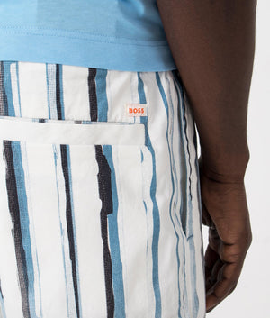 BOSS Sandrew 3 Shorts with Blue Stripes Detail Shot at EQVVS