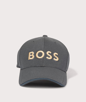 US Cap in Charcoal by Boss. EQVVS Front Angle Shot.