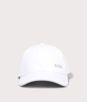 Bold Cap in White by Boss.  EQVVS Front Angle Shot.