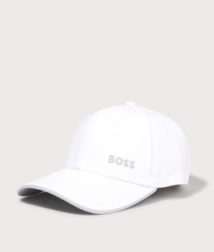 Bold Cap in White by Boss. EQVVS Side Angle Shot.