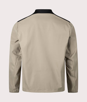Quarter Zip J Faster Athletic Top in Light Pastel Green by Boss. EQVVS Back Angle Shot.