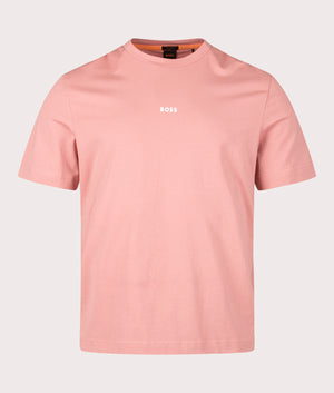 Tchup T-Shirt in Open Pink by Boss. EQVVS Front Angle Shot.