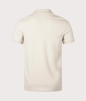 Slim Fit Passenger Polo Shirt in Light Beige by Boss. EQVVS Back Angle Shot.