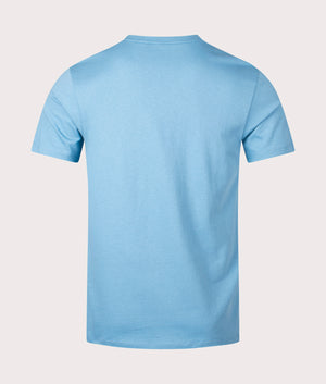 Relaxed Fit Tales T-Shirt in Open Blue by Hugo. EQVVS Back Angle Shot.