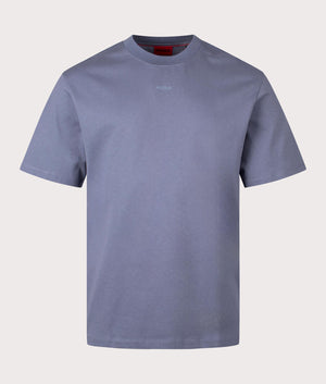 Relaxed Fit Dapolino T-Shirt in Open Blue by Hugo. Front Angle Shot.