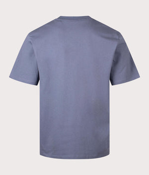 Relaxed Fit Dapolino T-Shirt in Open Blue by Hugo. Back Angle Shot.