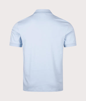 Dalomino Polo Shirt in Light Pastel Blue. EQVVS Back Angle Shot.