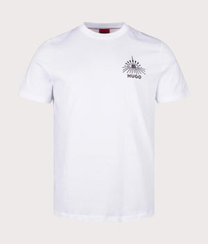 Dedico T-Shirt in White by Hugo. EQVVS Front Angle Shot.