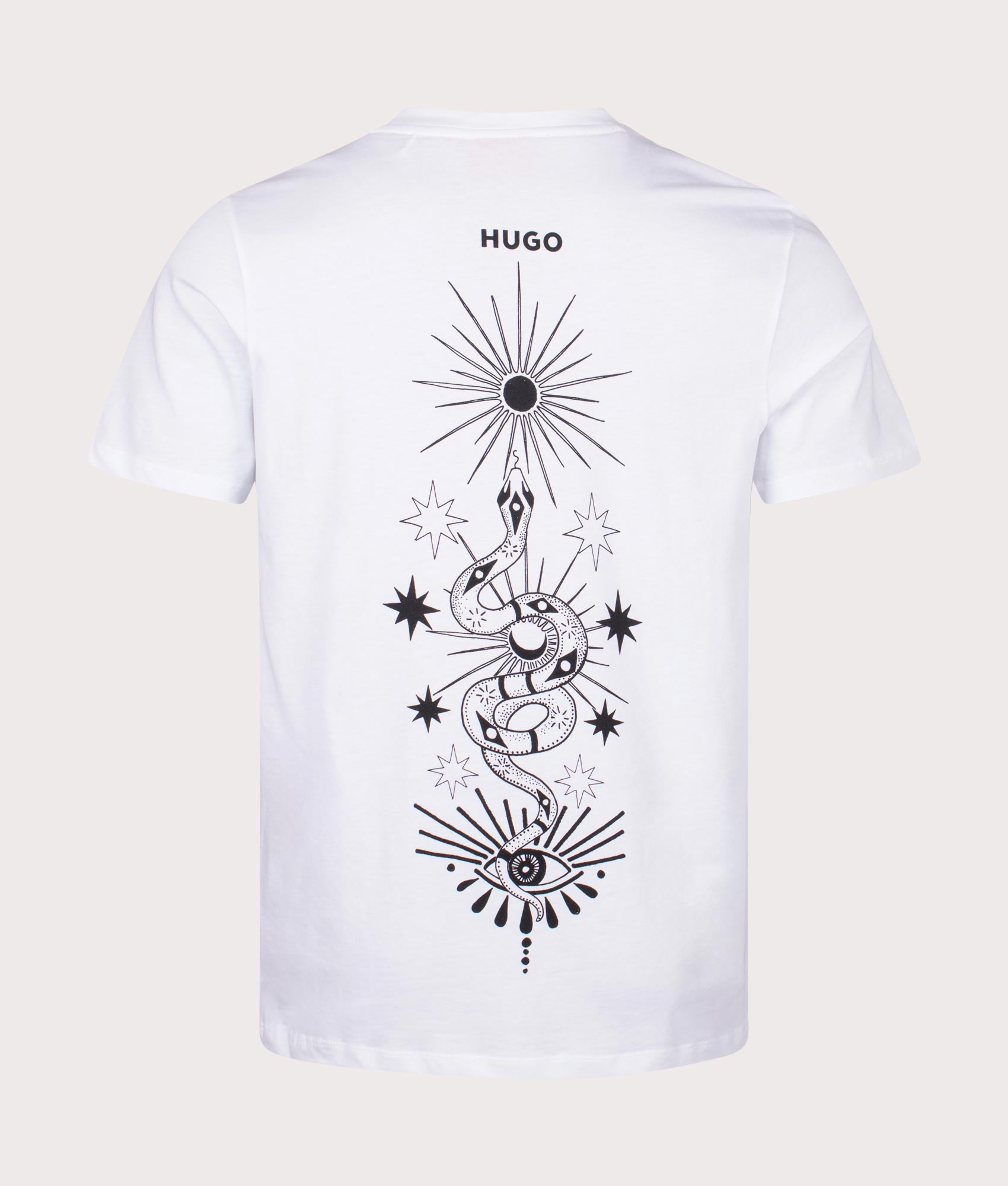 Dedico T-Shirt in White by Hugo. EQVVS Back Angle Shot.