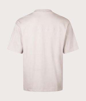 Deytimo T-Shirt in Light Pastel Grey by Hugo. EQVVS Back Angle Shot.