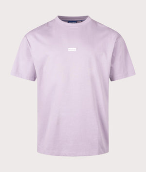 Relaxed Fit Nalono T-Shirt in Open Purple by Hugo. EQVVS Front Angle Shot.