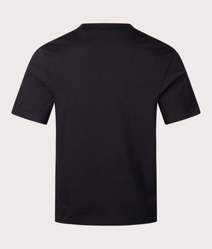 Nieros T-Shirt in Black by Hugo. EQVVS Back Angle Shot.