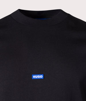 Nieros T-Shirt in Black by Hugo. EQVVS Detail Shot.